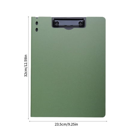Durable Matte Plastic Clipboard Folder with Metal Clip Foldable Writing Board for Office Business Meetings Presentations & Daily Professional Document Organization