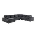 thumbnail image 2 of Miekor Furniture Nadine 155.5" W Dark Gray Corduroy Modular Corner Sectional Sofa with Left-Facing Chaise MK0481, 2 of 7