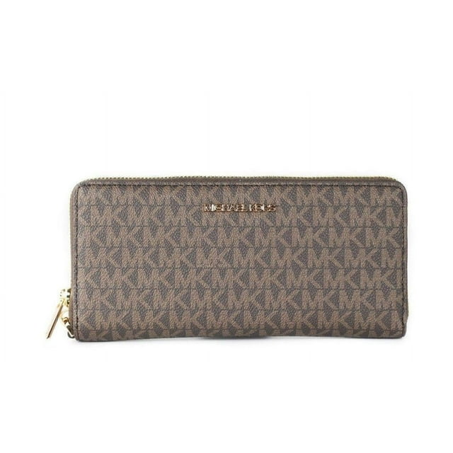 Michael Kors Casual, Flores, café 2019, Cartera tamaño grande, cierre alrededor