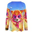 thumbnail image 5 of Super Kitties Womens T Shirts V Neck Long Sleeve Tops Causal Loose Summer T-Shirts S, 5 of 7