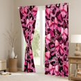 thumbnail image 3 of Manfei Watercolor Bowknot Teens Curtains Pack of 2 (42x84 Each), Fashion Leopard Cheetah Print Curtains Blackout, Black Pink Ribbon Bedroom Curtains, Curtains and Drapes Decor, 3 of 6
