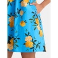 thumbnail image 4 of Time and Tru Women's and Women's Plus Tie Back Mini Dress with Puff Sleeves, Sizes XS-4X, 4 of 4