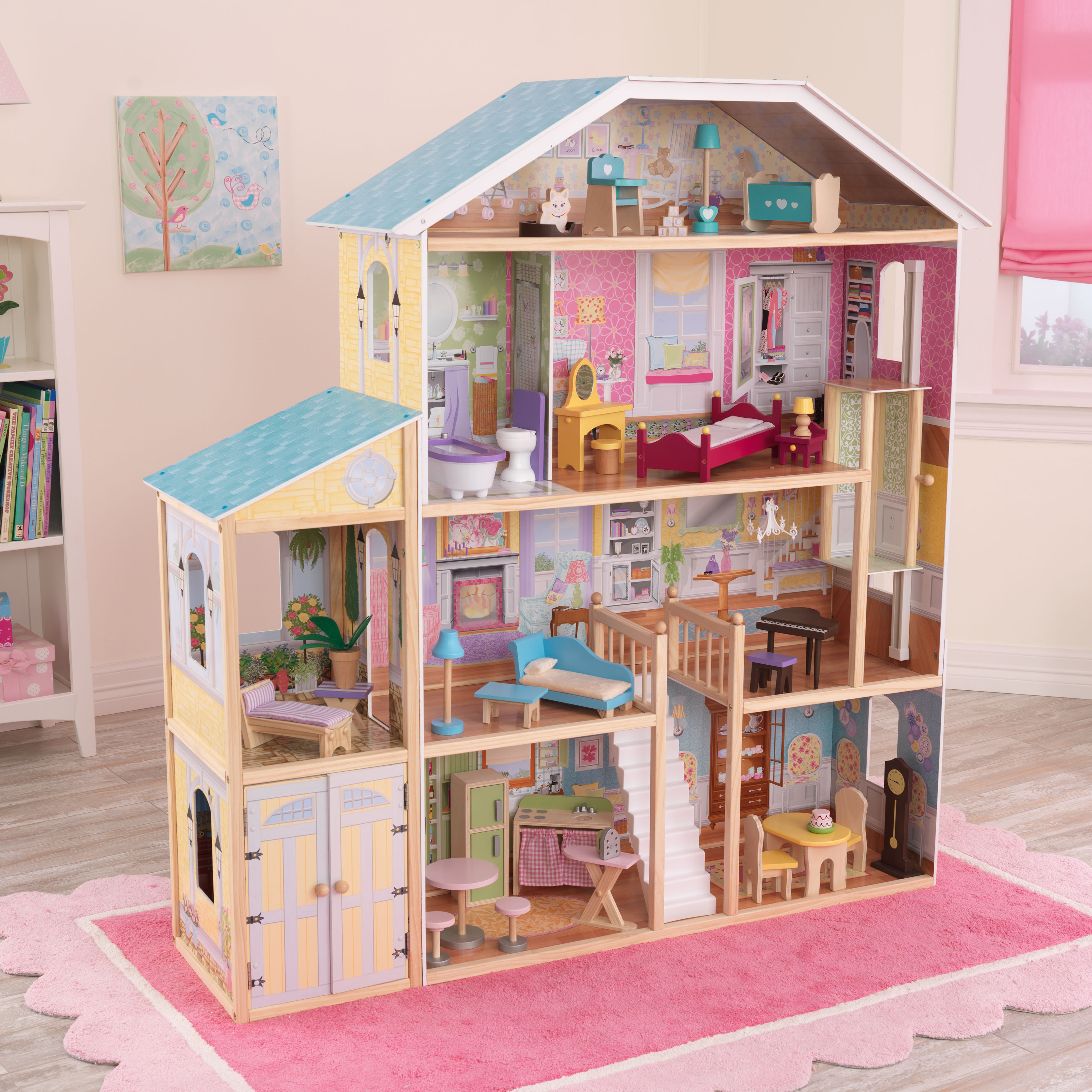 KidKraft Majestic Mansion Wooden Dollhouse with 34 Accessories - image 4 of 9