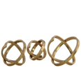 thumbnail image 1 of Urban Trends Collection 39591 Metal Round Abstract Sculpture, Gold - Set of 3, 1 of 1
