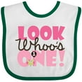 thumbnail image 3 of Inktastic Look Who is One Owl Girls Baby Bib, 3 of 4