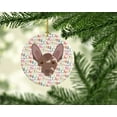 thumbnail image 2 of Mexican Hairless Dog Merry Christmas Ceramic Ornament 2.8 in x 2.8 in, 2 of 3
