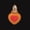 Orange, variant on Silicone Protective Case Compatible with Apple AirTag 1/2, Heart-Shaped Tracker Holder with Hanging Loop for Pet Collar, Keys and Bags