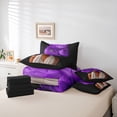 thumbnail image 6 of Homewish Purple Flower 7pcs Bedding Comforter Set For Teens Female,Black Girl Queen Bedding Sets Super Cozy,Dreamy Princess Queen Sheet Sets,Ultra Soft Home Decor,Reversible, 6 of 8