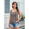 thumbnail image 5 of Zeagoo Women's Sleeveless Pleated Tank Top Square Neck Tunic Casual Summer Fashion Blouse Daily Wear, 5 of 7