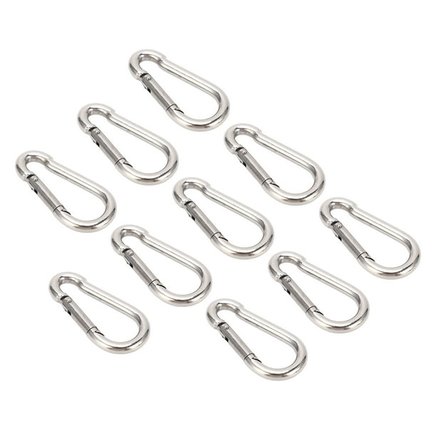 Gancho de resorte resistente Jadeshay 10 piezas Clip de mosquetón acero inoxidable