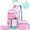 Pink Love, variant on Kids Rolling Backpacks for Girls with Wheels Wheeled Backpack for School with Lunch Box Pencil Case Cute Bookbag Age 8-10