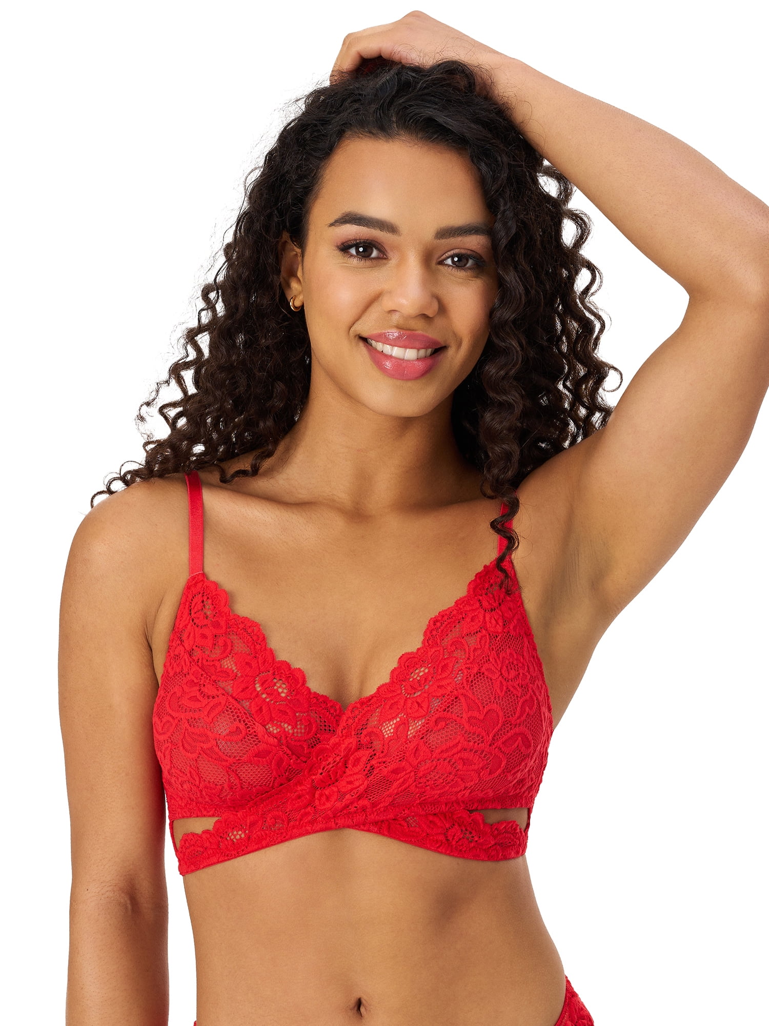 Adored by Adore Me Women’s Blythe Lace Unlined Bralette With Adjustable Straps, Sizes S-3X