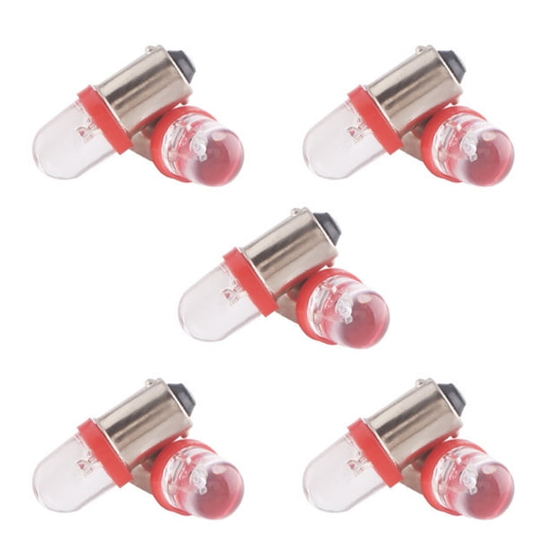 Scienceny 10 piezas de luz para salpicadero de coche, 12V, indicador de Panel de instrumentos, lámpara lateral, bombilla de cuña, modificación, placa de Bombillas para automóviles Luz roja Scienceny VI018086-03B