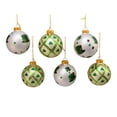thumbnail image 4 of Kurt Adler 80MM Silver and Light Green St. Patrick Glass Ball Ornaments, 6 Piece Box, 4 of 8