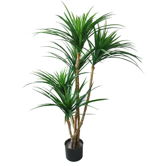 Pure Garden 51-Inch Tropical Yucca Artificial Tree with Rubber Leaves