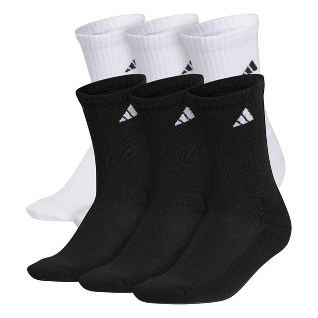 Calcetines Adidas Athletic para hombre, paquete de 6 unidades, con ajuste de arco acolchado