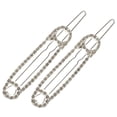 thumbnail image 1 of IDEANATEGRATE 2Ud Clips Para En De Alfiler De Seguridad Color Plata Para Y Uso Diario, 1 of 8