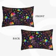 thumbnail image 2 of Sikiie Rainbow Jellyfishes Print Plush Pillow Cover, Wrinkle-proof and Stain-resistant Pillow Protector without Pillow Core, Home Decoration-16"x24", 2 of 6