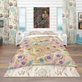 thumbnail image 2 of Designart 'Ornamental Colored Floral Pattern with Flowers' Vintage Duvet Cover Set, 2 of 4