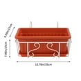 thumbnail image 2 of BRIGHTFUFU Red Railing Hanging Flowerpot Iron Plastic for Home Use Convenient Moving Size 1 Set, 2 of 8