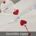 thumbnail image 6 of Valentine's Day Throw Pillow Cover Case, Couch Sofa Bed Pillowcase, Soft Decorative Lumbar Pillow Protector, Romantic Love Heart Decor Burlap Texture 16x24Inch Reversible Pillow Shams with Zipper, 6 of 6