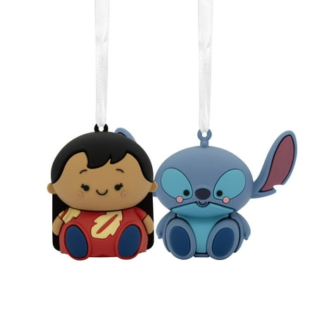 Hallmark Better Together Disney Lilo & Stitch Magnetic Christmas Ornaments, Set of 2, Shatterproof