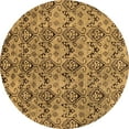 thumbnail image 1 of Ahgly Company Indoor Round Abstract Brown Modern Area Rugs, 6' Round, 1 of 4