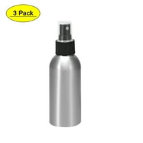 Uxcell 3oz/100ml Spray Bottle with Black Mist Sprayer Aluminium  Silver Tone 3 Pack
