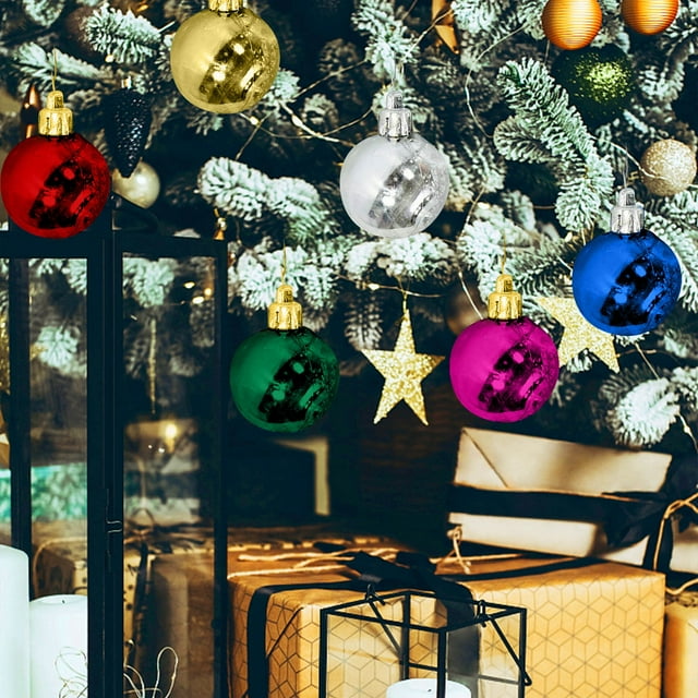 Adornos de Bolas de Navidad Ganfancp 12 Piezas Inastillables 3Cm Decoraciones de Navidad