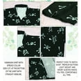 thumbnail image 4 of LA LEELA Men's Hawaiian Short Sleeve Beach Caribbean Cruise Shirt Holiday Costumes Button Up Shirts for Men S Crossbones Scary Black, 4 of 6