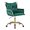 Green, variant on KCC Modern Velvet Home Office Desk Chair with Hand Woven Backrest, Upholstered Adjustable Makeup Vanity Chair with Armrest and Golden Metal Base with Wheels for Living Room Bedroom Study(Green)