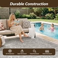 thumbnail image 5 of SIXHOME Outdoor Rugs 5'x7' Patio Rug Bohemian Floral Indoor Outdoor Rugs Polypropylene Washable Non Shedding, Easy Clean, Waterproof, Durable Outdoor Carpet for Porch Balcony Deck Neutral Gray, 5 of 8