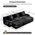 thumbnail image 3 of Lovableguy Oversized Modular Boneless Couch with 3 Movable Ottomans,Modern Teddy Deep Seat Sectional Sofa Set,Comfy 3 Seater Cloud Couch for Living Room Bedroom,Black, 3 of 10