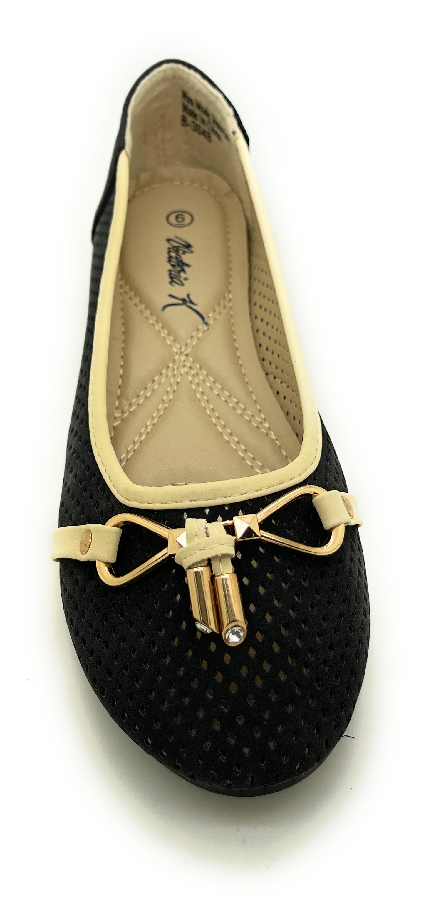 Lazer Cut Two Tone Flat Ballerina
