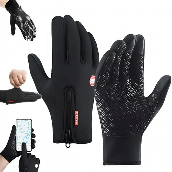 TELOLY Cozy Gloves, Thermal Winter Gloves, Winter Mens Touchscreen Gloves Large Women (Black, Large)