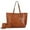 Brown, variant on MKF Collection Sadie Oversize Tote Bag & Wallet Set, Crocodile Vegan Leather Shoulder bag Handbag by Mia K