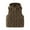 Coffee, variant on Uaswgudfs ​Women's Autumn/Winter Sleeveless Quilted Vest: Zip/Snap Front w/ Adjustable Hood & Flap Pockets