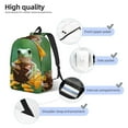 thumbnail image 3 of Disketp Tree Frog Sitting On Sunflowes for Canvas Backpack for Hiking, Camping, Traveling, and Daily Use-Small, 3 of 5