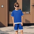 thumbnail image 2 of MuXiKeJi Clothes Boys Summer Playwear Set Comfortable Short Sleeve Tee and Shorts Outfit for Toddlers Kids Daily Casual Wear, 2 of 3