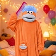 thumbnail image 5 of ZHANGDER Big Mouth Monster Onesie with Comb, Plush Monster Onesie Soft Plush Loungewear No Shoes, 5 of 6