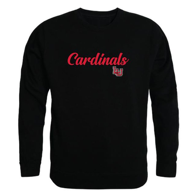 W Republic 556-326-BLK-04 Men Lamar Cardinals Script Crew Fleece, Black - Extra Large