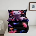 thumbnail image 5 of Erosebridal Cute Axolotl Comforter Set Twin Size Cartoon Salamander Bedding Set Kawaii Ocean Sealife Comforter Sea Ocean Creature Reptile Animal Quilt Set, 5 of 7