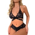 thumbnail image 1 of Orqqct Women 2 Piece Lingerie Sets Lace Halter Bra Set Sexy Underwear, 1 of 4