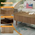 thumbnail image 3 of GDF Studio 36" Lift Top Wooden Coffee Table, Fluted Convertible Dining Table with Hidden Storage, Space Saving, Walnut, 3 of 19