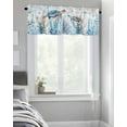 thumbnail image 5 of Sea Turtle kitchen Valance Curtain,Ocean Coral Rod Pocket Curtain Valances,Blue Gradient Short Curtains Summer Nautical Coastal Valance Window Valance for Living Room Bathroom Bedroom 54x18in, 5 of 6