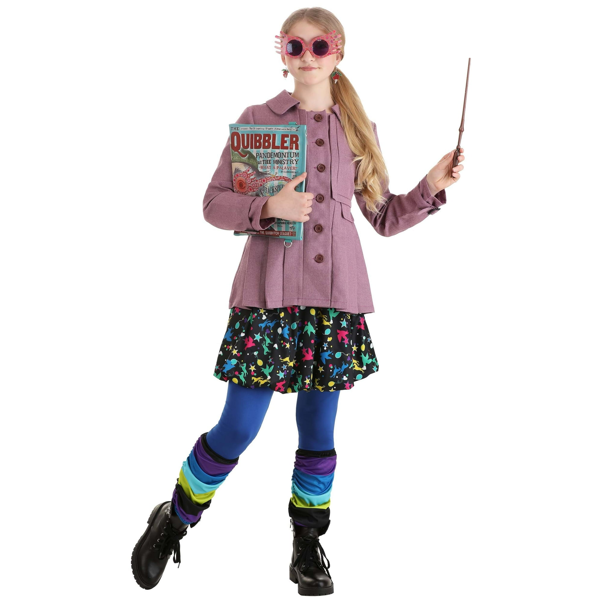 Deluxe Harry Potter Luna Lovegood Adult Costume Luna Lovegood Costumes Adult Womens Black Purple Blue XL Jerry Leigh
