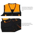 thumbnail image 4 of Working Vest with 4 Pockets Zipper Front Safety Vest with Reflective Strip High Visibility Confortable for Men Women Outdoor Work, 4 of 7