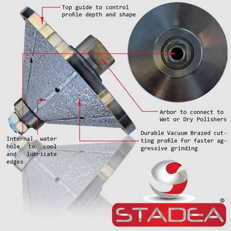 Stadea Diamond Profile Wheel / Profile Grinding Wheel 45 degree / Bevel 30 MM 1 1/4