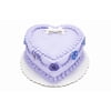 Purple Floral Heart Cake