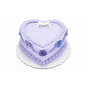 Purple Floral Heart Cake